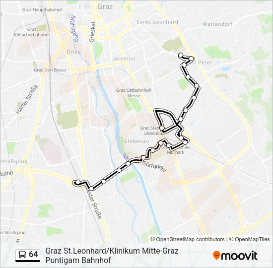 64 Bus Line Map