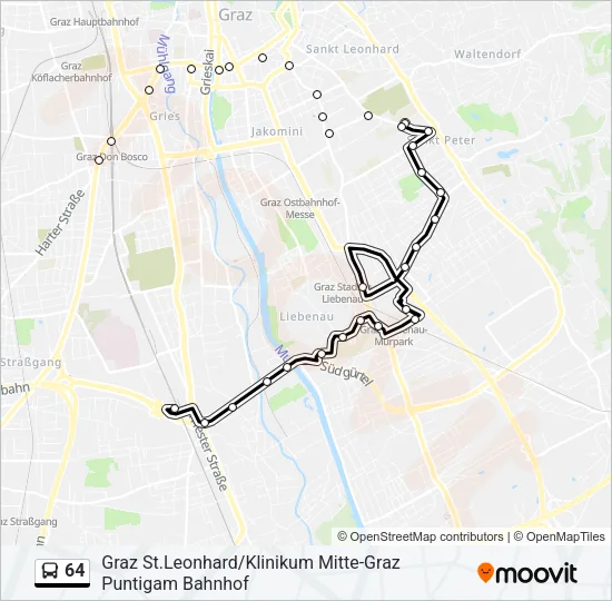 64 Bus Line Map