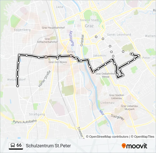 66 Bus Line Map