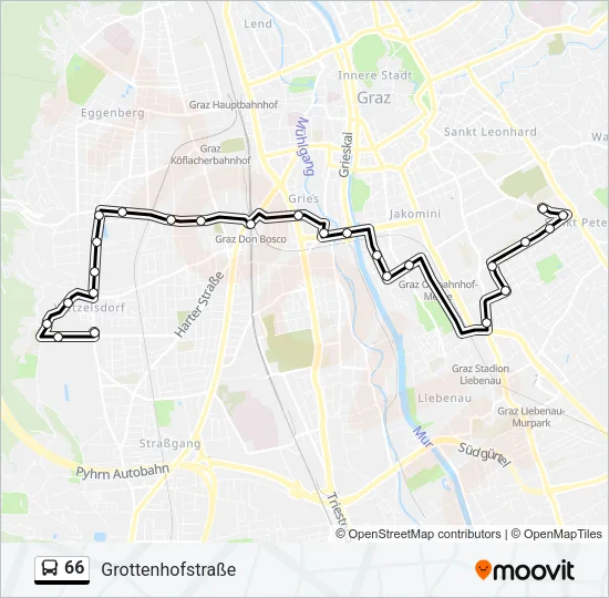 66 Bus Line Map