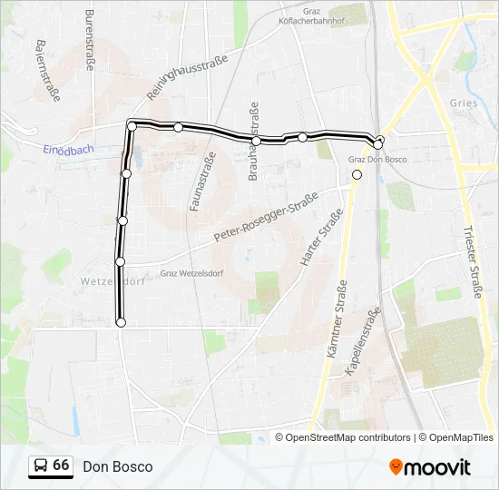 66 Bus Line Map