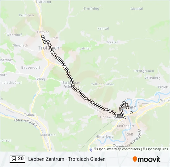 20 Bus Line Map