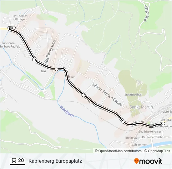 20 Bus Line Map