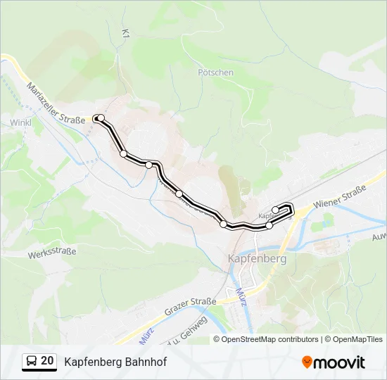 20 Bus Line Map