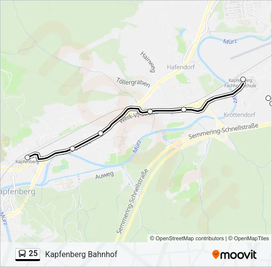 25 Bus Line Map