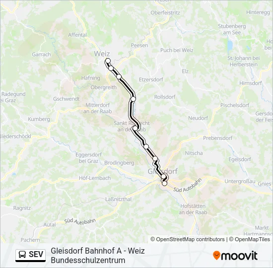 SEV Bus Line Map