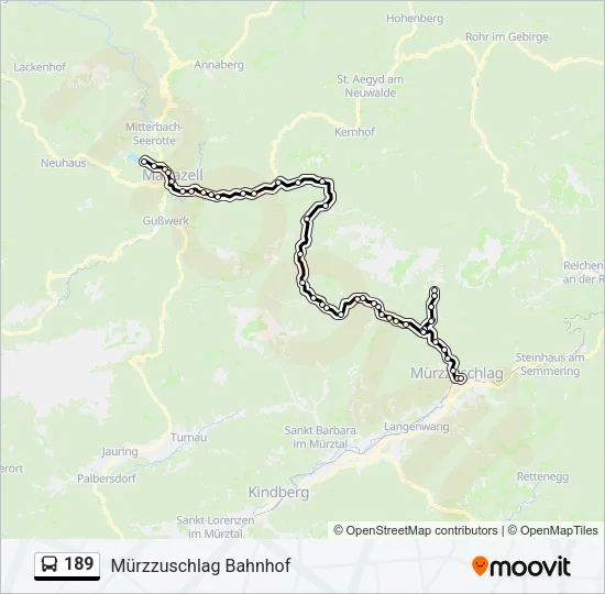 189 Bus Line Map