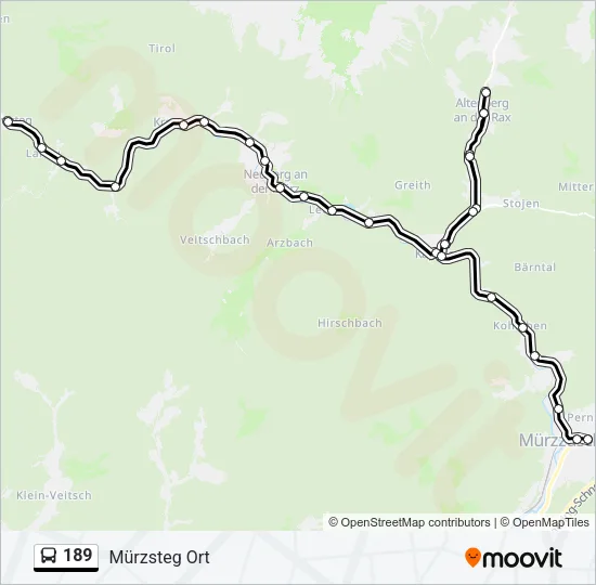 189 Bus Line Map