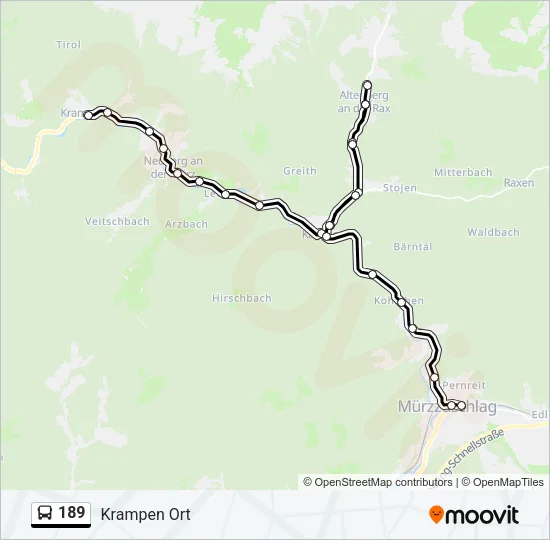 189 Bus Line Map