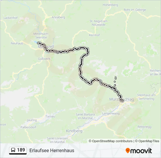 189 Bus Line Map