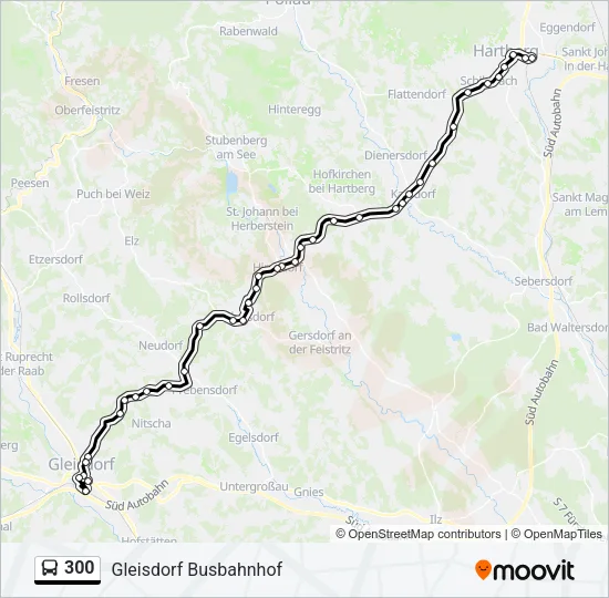300 Bus Line Map