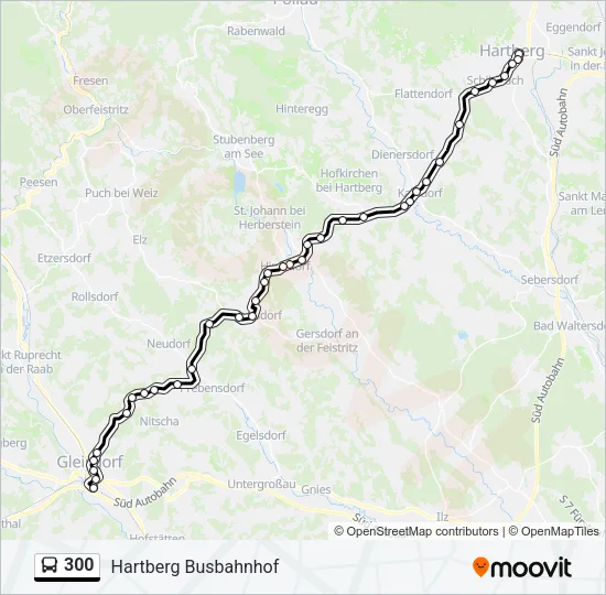 300 Bus Line Map