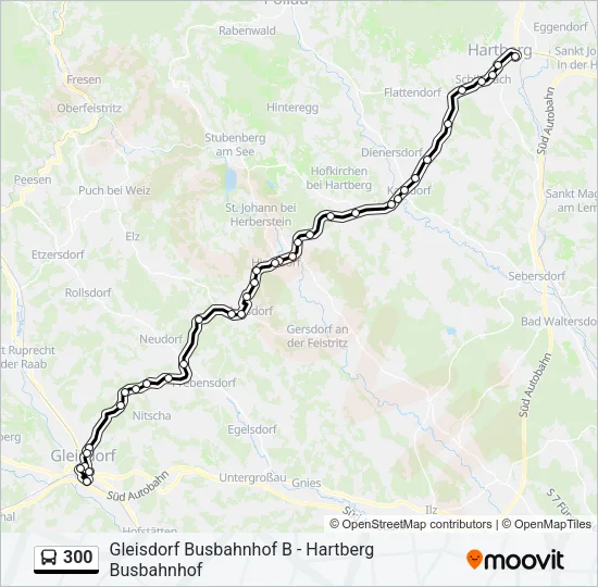 300 Bus Line Map