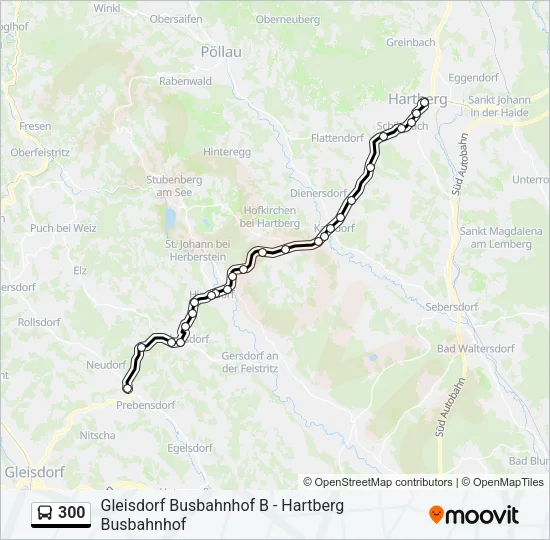 300 Bus Line Map