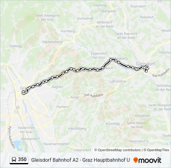 350 Bus Line Map