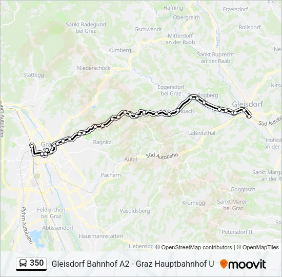 350 Bus Line Map