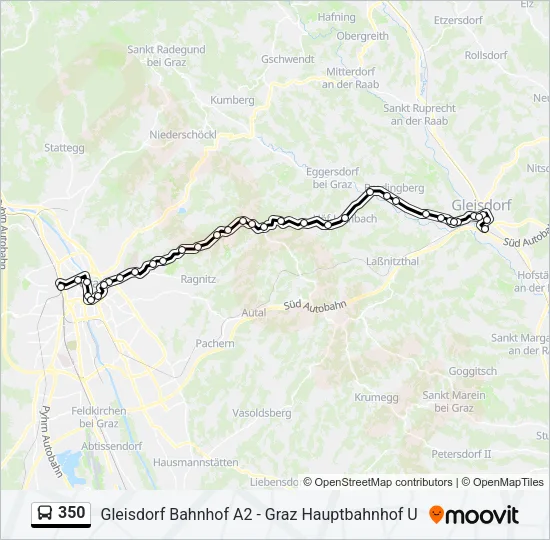 350 Bus Line Map