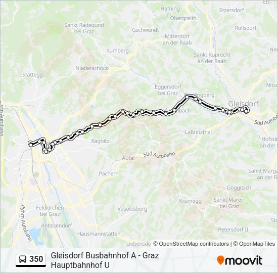 350 Bus Line Map