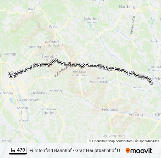 470 Bus Line Map