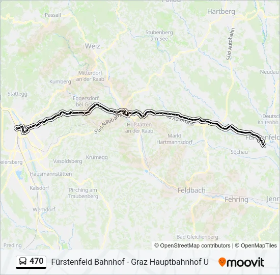 470 Bus Line Map