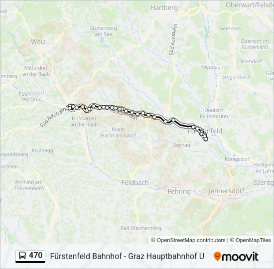 470 Bus Line Map