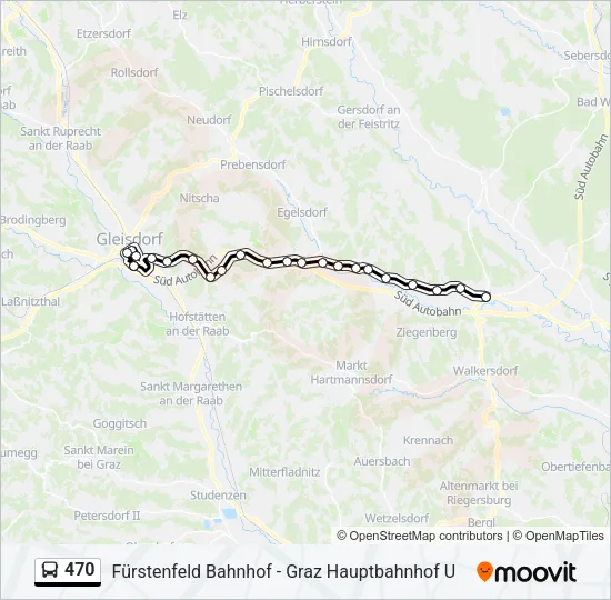 470 Bus Line Map