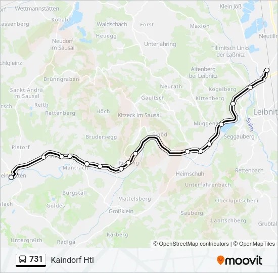 731 Bus Line Map