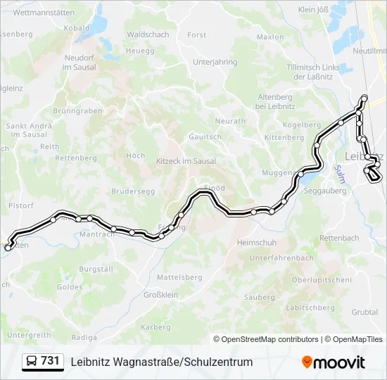 731 Bus Line Map
