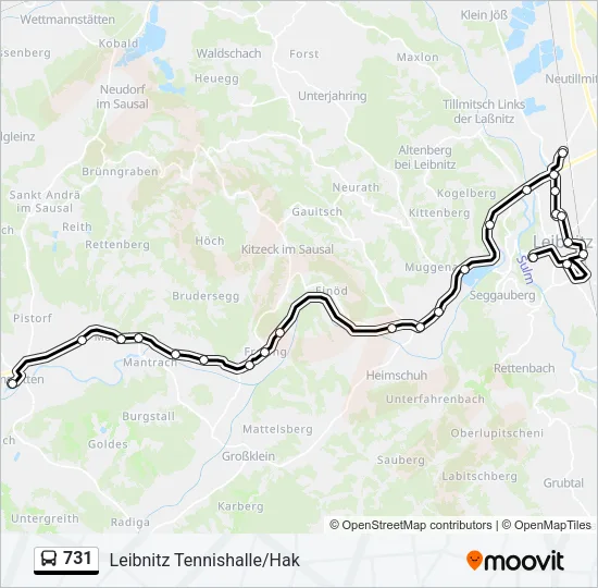 731 Bus Line Map