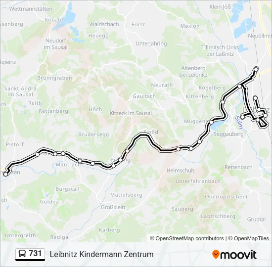 731 Bus Line Map