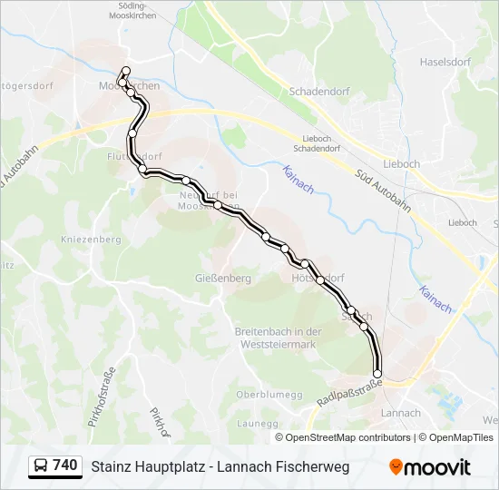 740 Bus Line Map