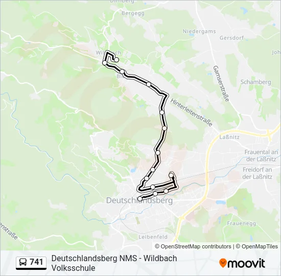 741 Bus Line Map