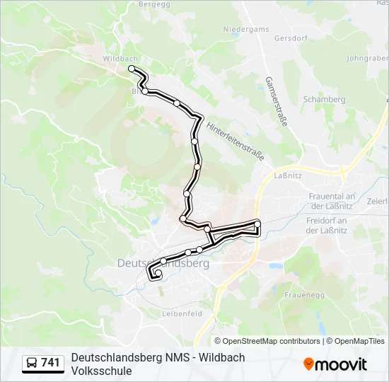 741 Bus Line Map