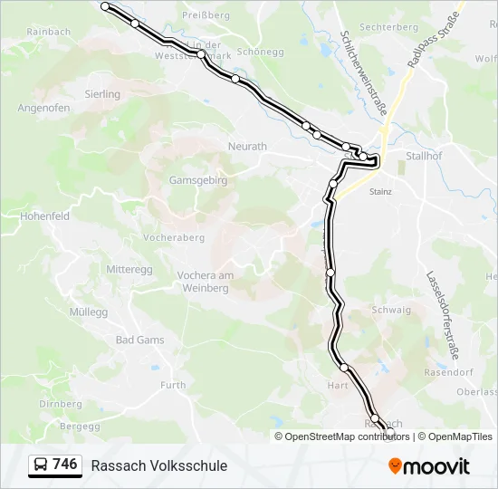 746 Bus Line Map