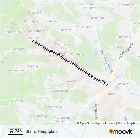 746 Bus Line Map