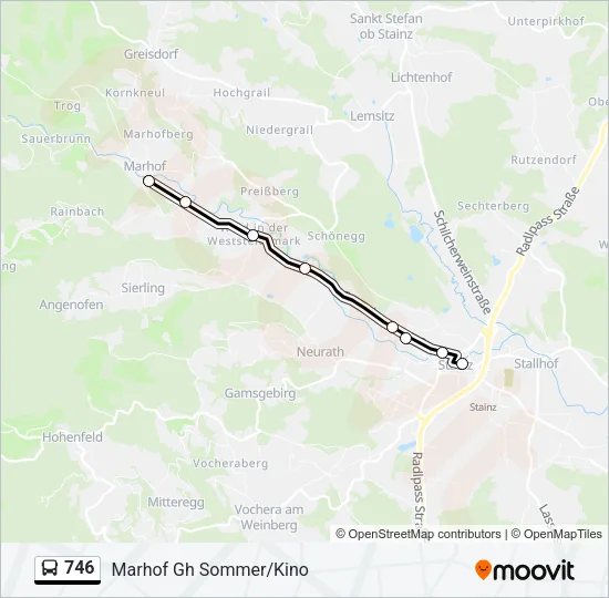 746 Bus Line Map