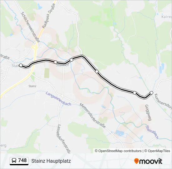 748 Bus Line Map