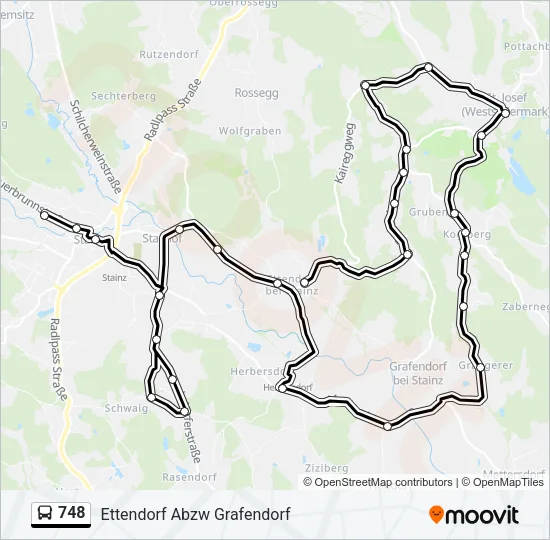 748 Bus Line Map