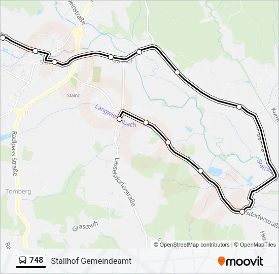748 Bus Line Map