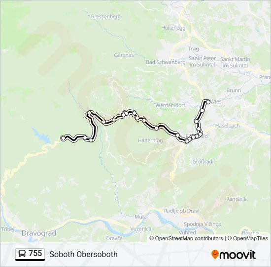 755 Bus Line Map