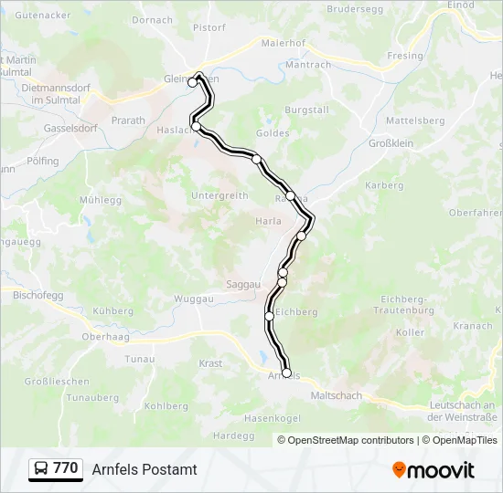 770 Bus Line Map