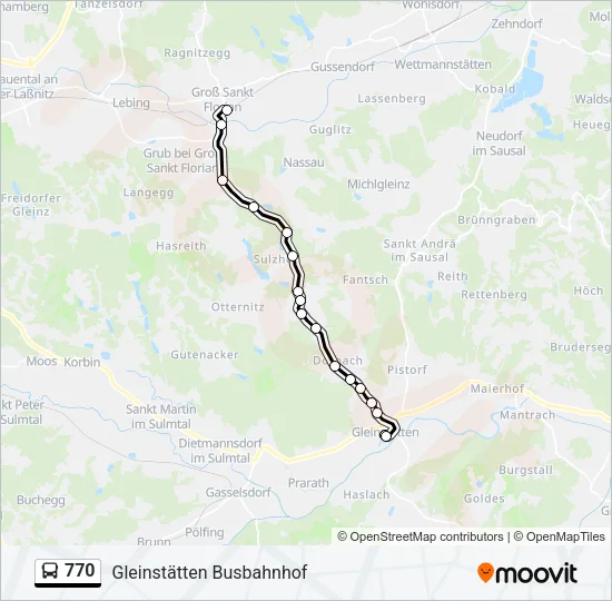 770 Bus Line Map