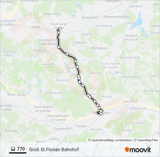 770 Bus Line Map