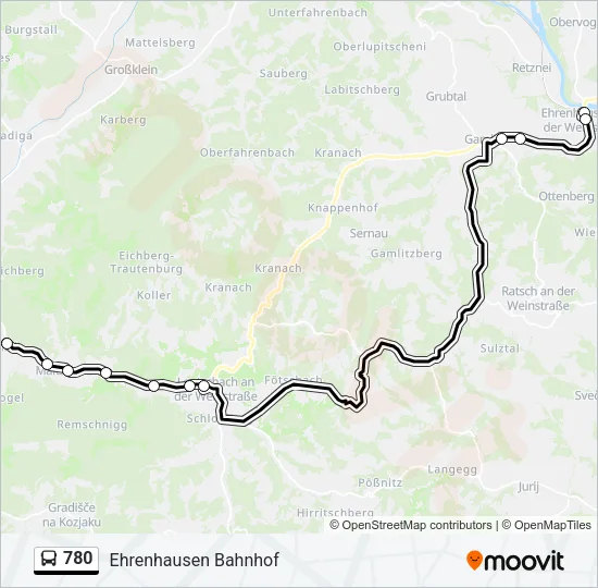 780 Bus Line Map