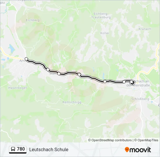 780 Bus Line Map