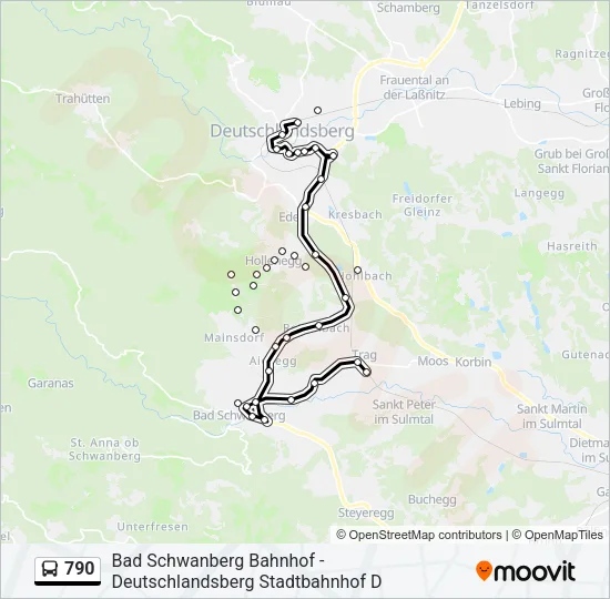 790 Bus Line Map