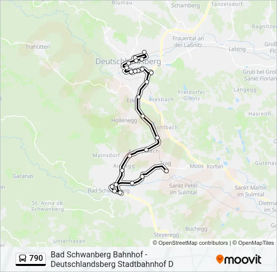 790 Bus Line Map