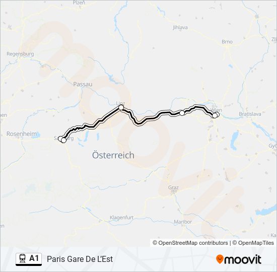 A1 train Line Map