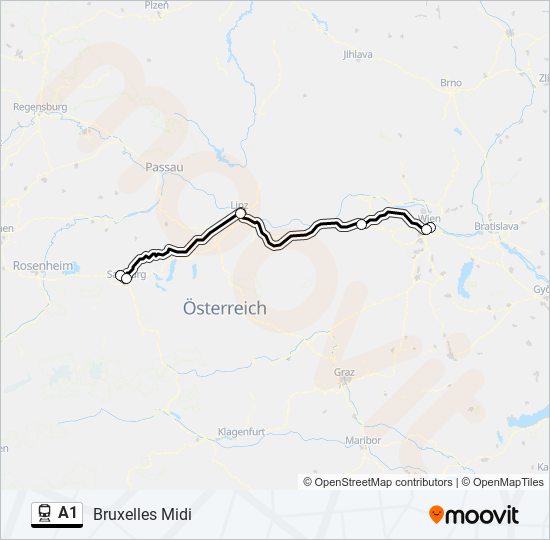 A1 train Line Map