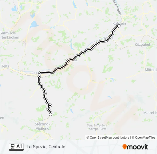 A1 Train Line Map